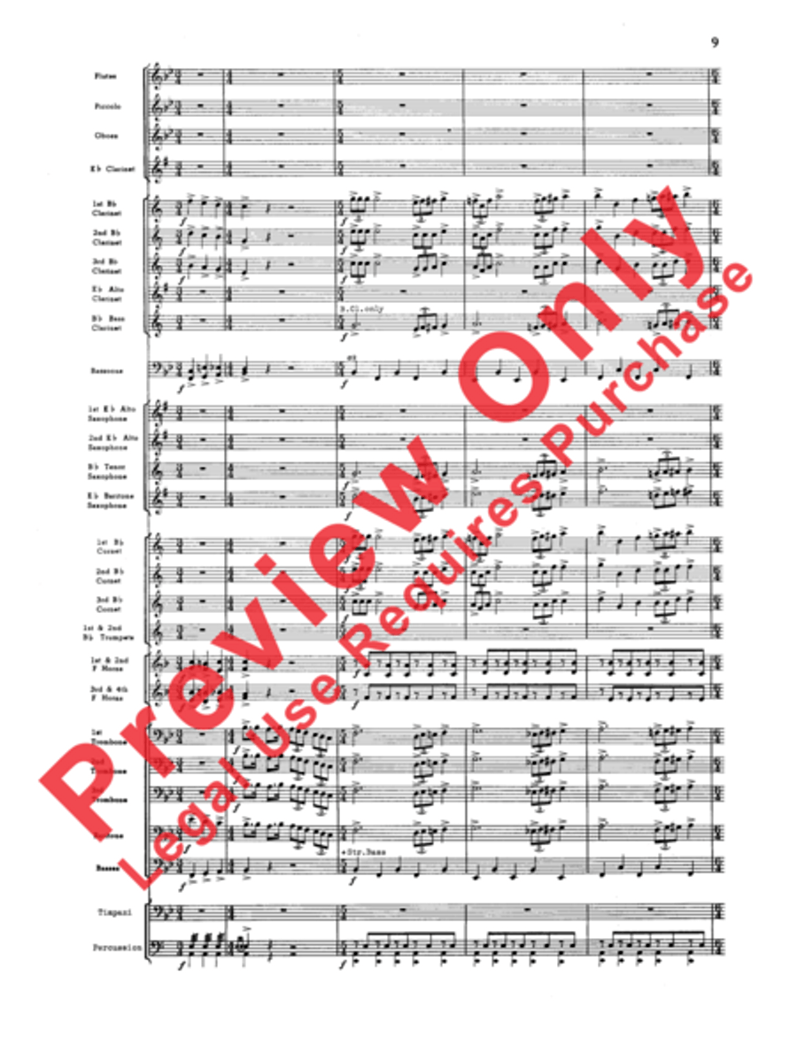 Third Suite (I. March, II. Waltz, III. Rondo) Concert Band scores gallery preview page 11