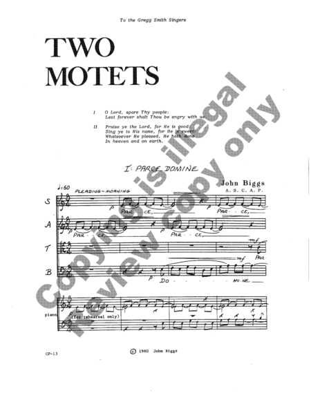 Two Motets image number null