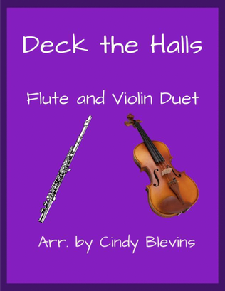 Book cover for Deck the Halls, for Flute and Violin