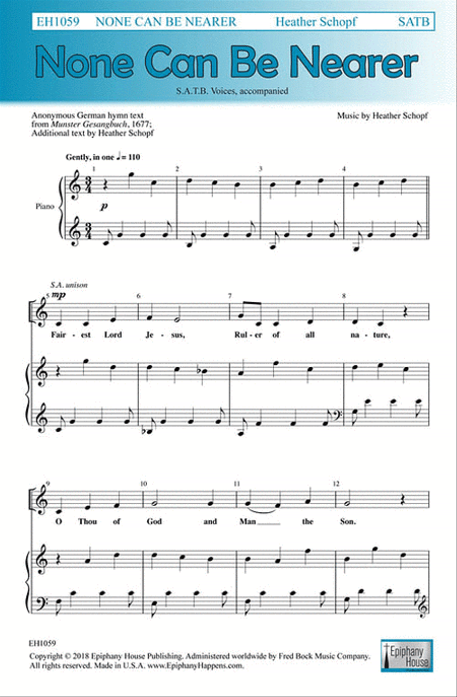 None Can Be Nearer 4-Part scores gallery preview page 2