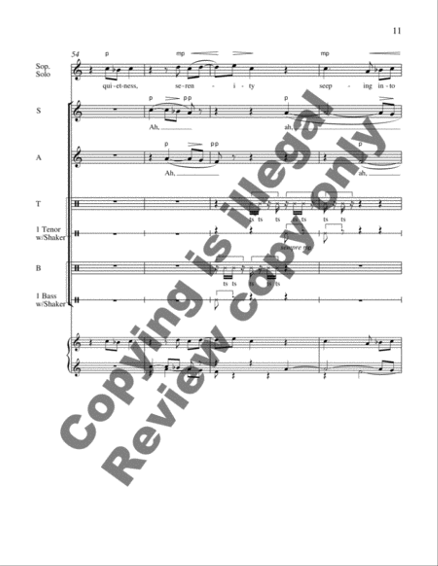 Infinity to Dwell: 2. Cicada Song 4-Part scores gallery preview page 6