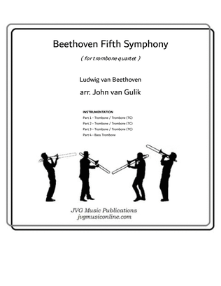 Book cover for Beethoven Fifth Symphony - Trombone Quartet