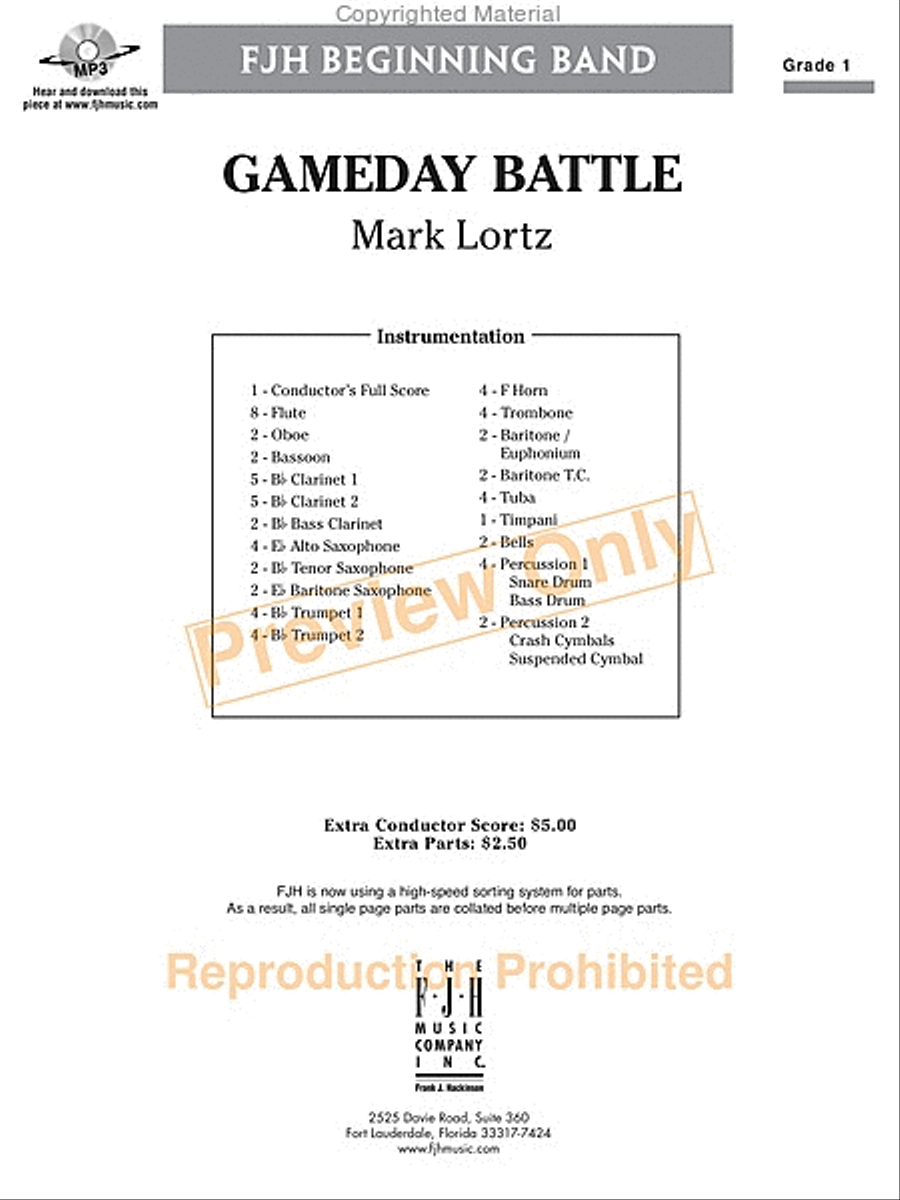 Gameday Battle Gameday Battle Concert Band scores gallery preview page 18