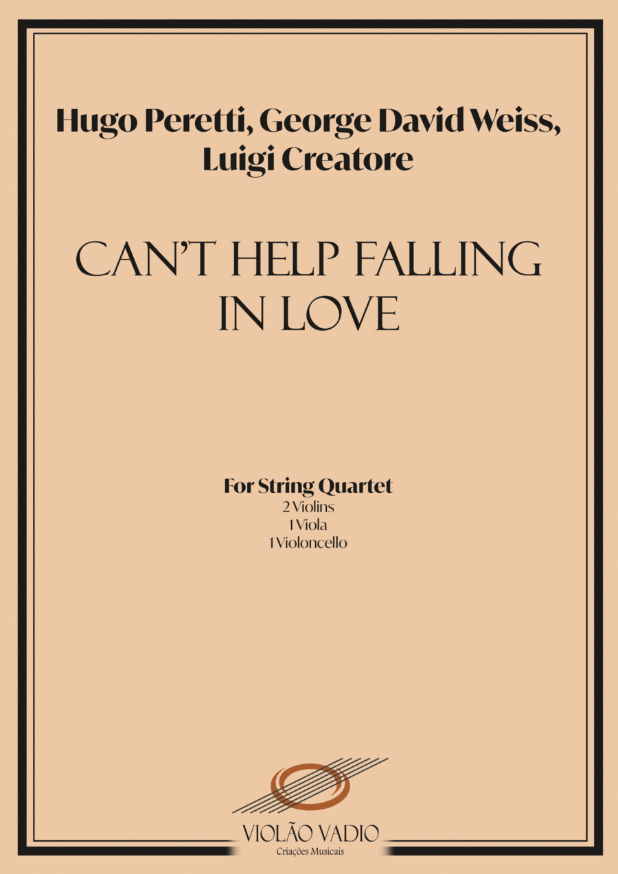 Can't Help Falling In Love String Quartet scores gallery preview page 1