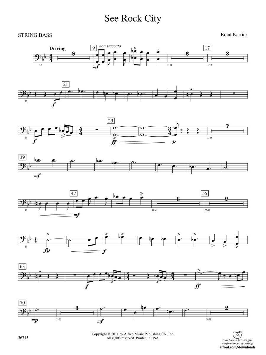 See Rock City: (World Part) String Bass