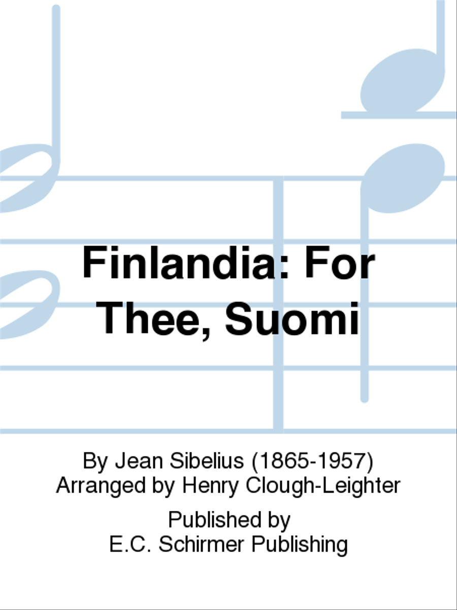 Finlandia: For Thee, Suomi 4-Part scores gallery preview page 1