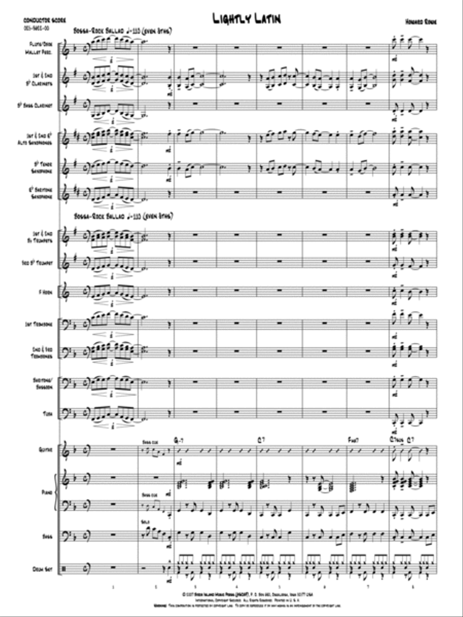 Lightly Latin Lightly Latin Concert Band scores gallery preview page 2