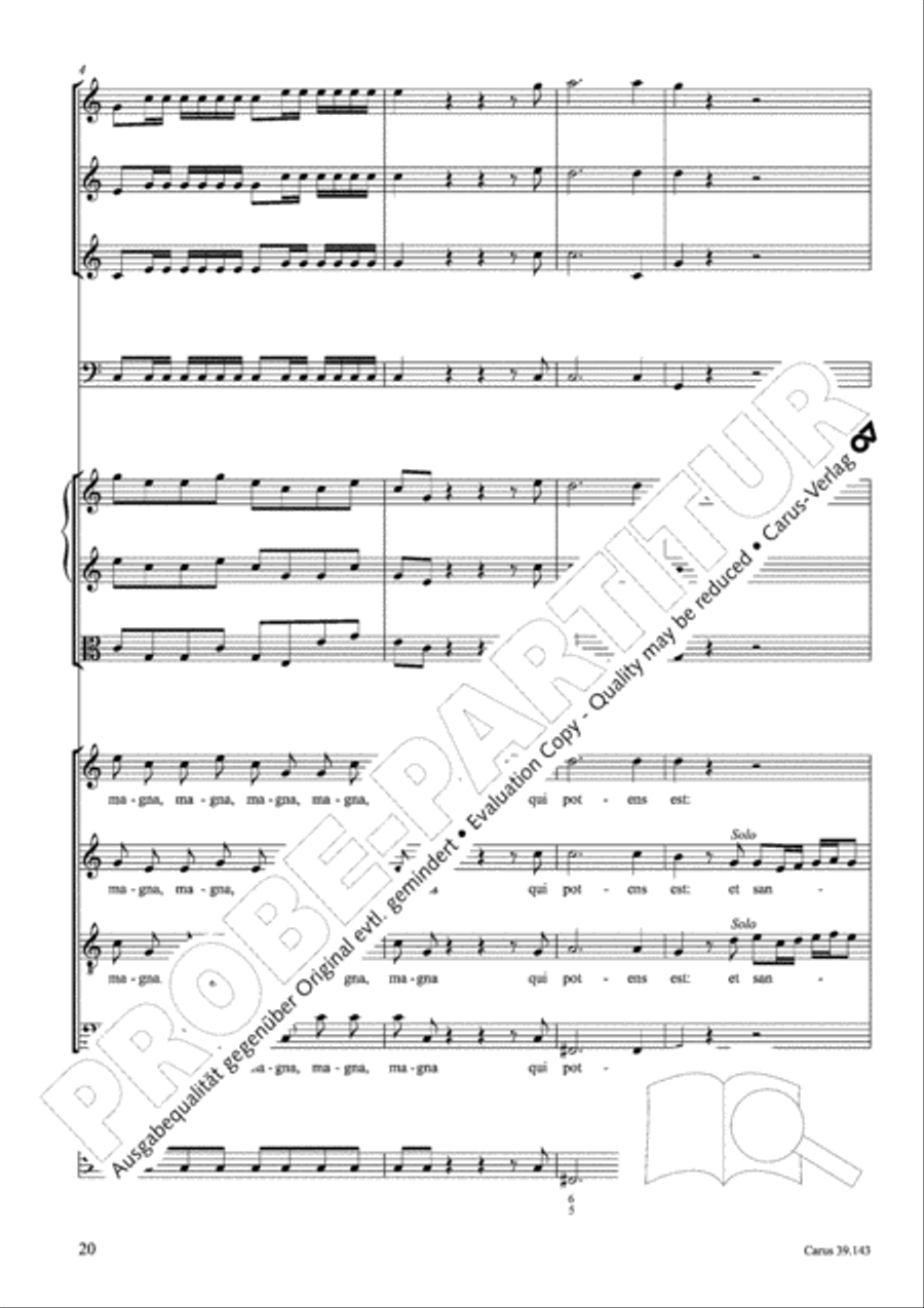Magnificat in C major 4-Part scores gallery preview page 21