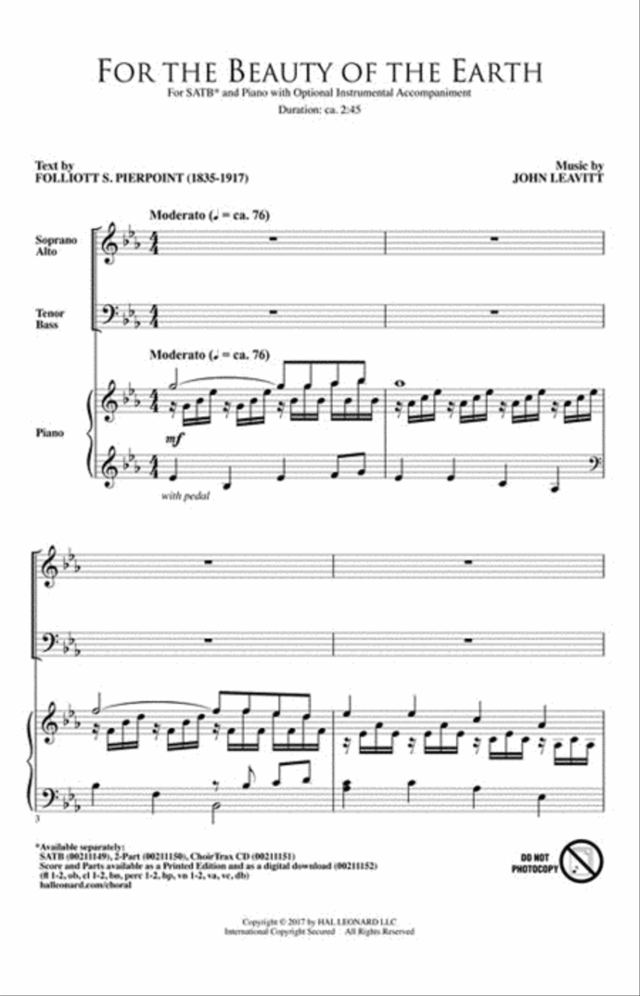 For the Beauty of the Earth 4-Part scores gallery preview page 2