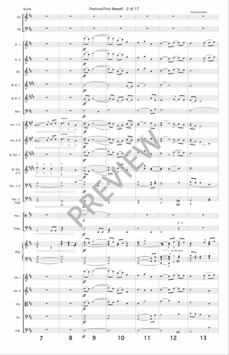 Festival First Nowell - Full Score and Orchestral Parts Festival First Nowell - Full Score and Orchestral Parts 4-Part scores gallery preview page 3