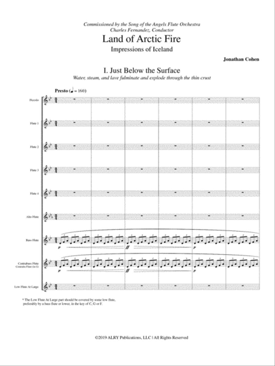 Land of Arctic Fire for Flute Choir Flute Choir scores gallery preview page 2