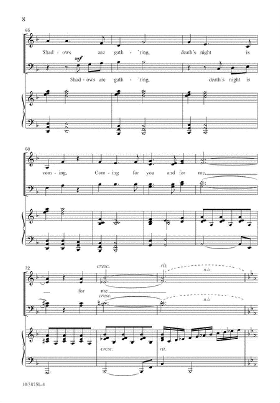 Softly and Tenderly 4-Part scores gallery preview page 9
