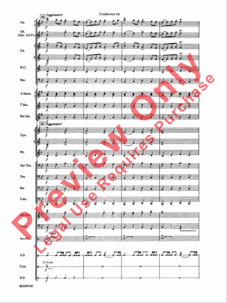 Affirmation Overture Concert Band scores gallery preview page 18
