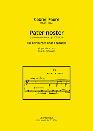 Pater noster für gemischten Chor a cappella (nach dem Prélude op. 103/9)