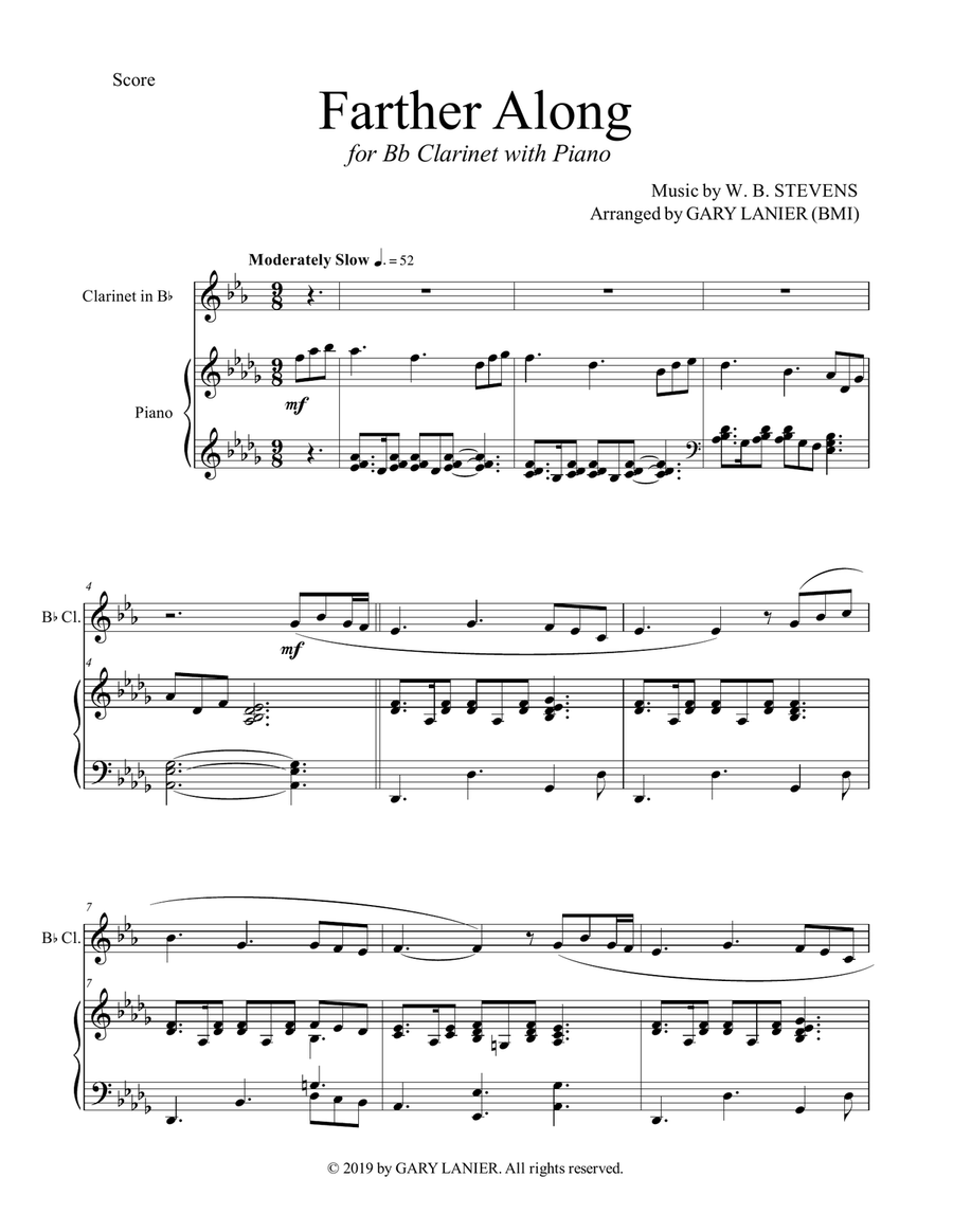 3 GREAT GOSPEL SONGS (for Bb Clarinet with Piano - Instrument Part included) B-Flat Clarinet scores gallery preview page 2