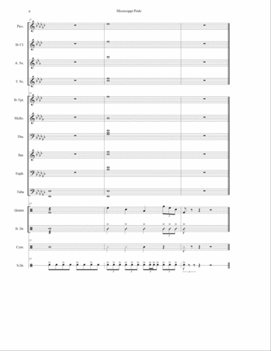 Mississippi Pride Marching Band scores gallery preview page 6