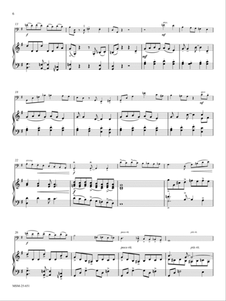 Two Spirituals for Cello and Piano Piano Accompaniment scores gallery preview page 6