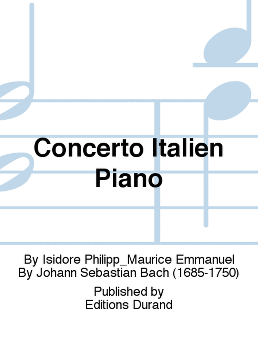 Concerto Italien Piano