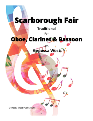 Book cover for Scarborough Fair For Oboe, Clarinet and Bassoon