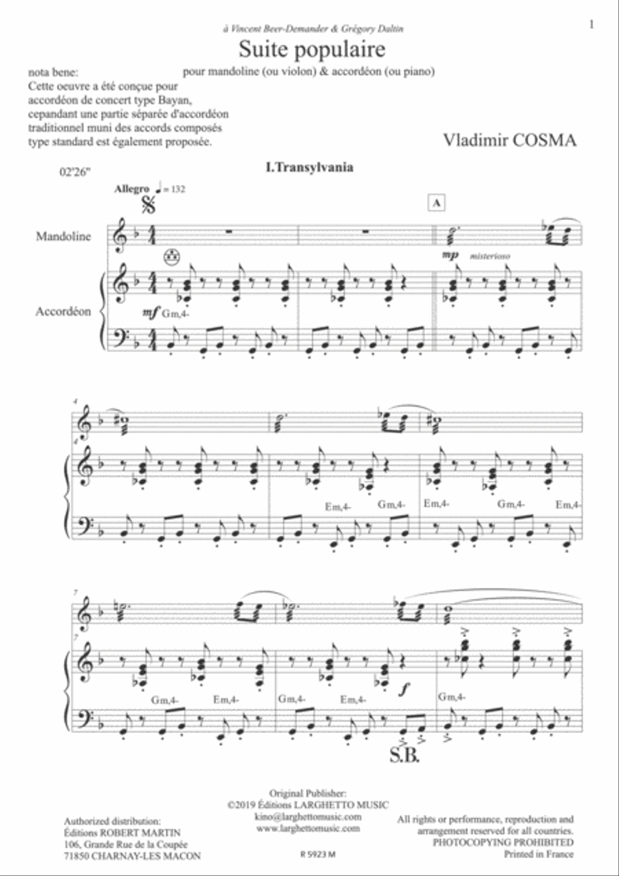 Suite populaire Suite populaire Accordion scores gallery preview page 2