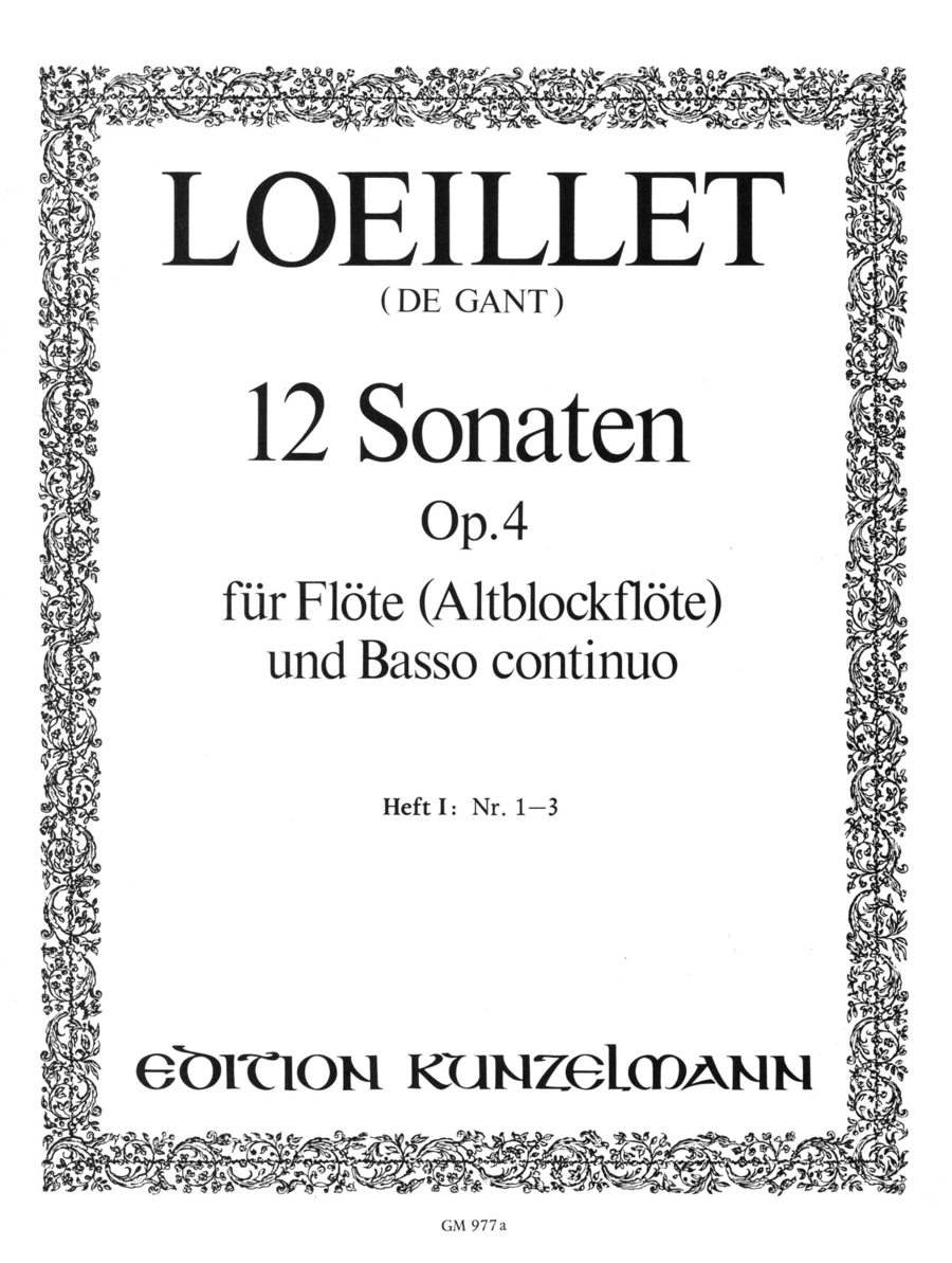 Flute Sonatas (12) Op. 4 in 4 volumes - Volume 1