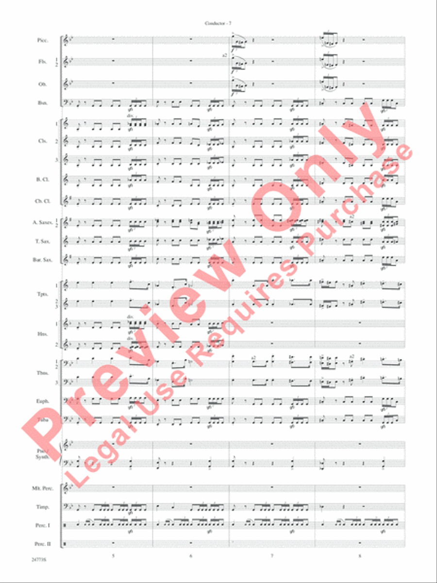 Suite from The Star Wars Epic - Part II Concert Band scores gallery preview page 10