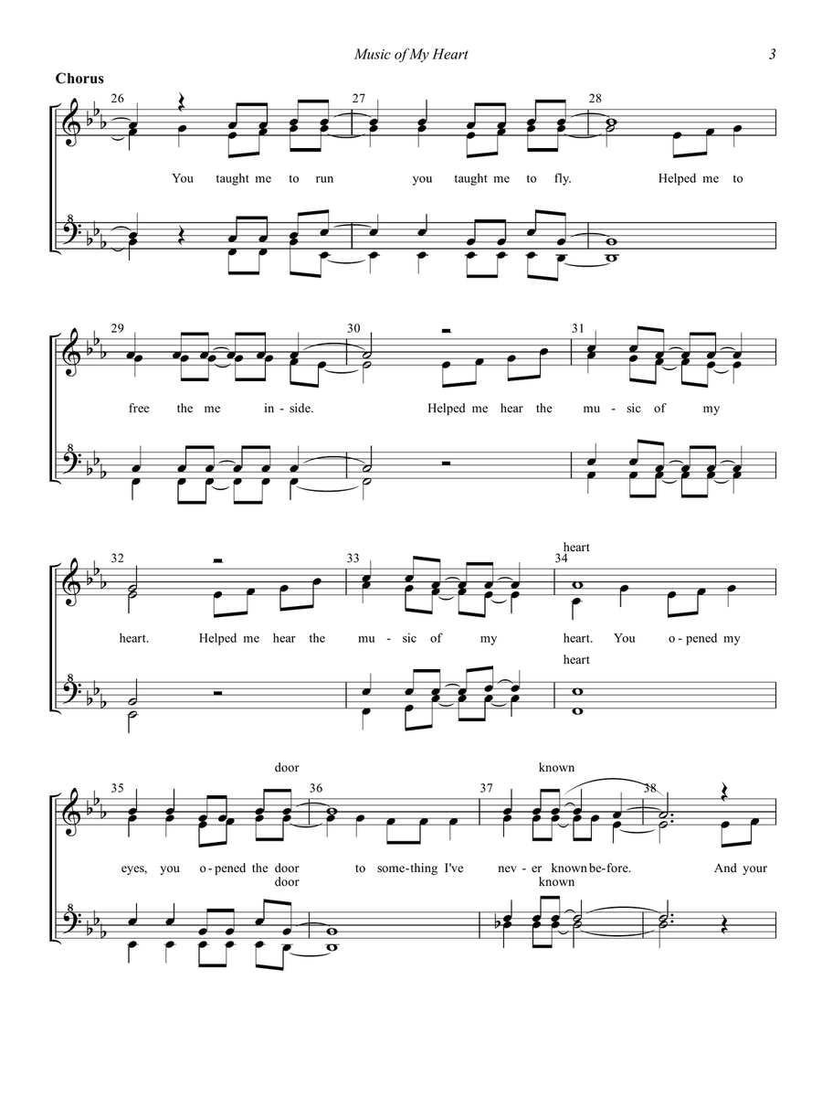Music Of My Heart SSAA scores gallery preview page 3
