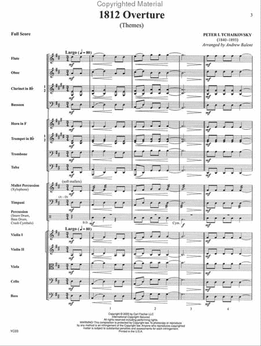 1812 Overture (Themes) String Orchestra scores gallery preview page 2