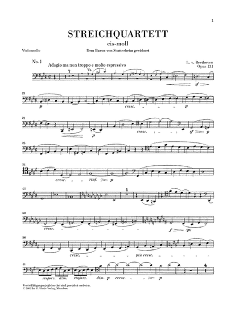 String Quartet C Sharp minor Op. 131