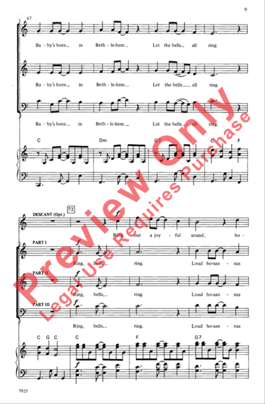 Baby's Born in Bethlehem 3-Part scores gallery preview page 9