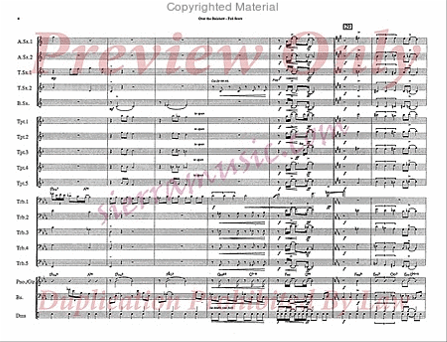 Over The Rainbow Jazz Ensemble scores gallery preview page 5