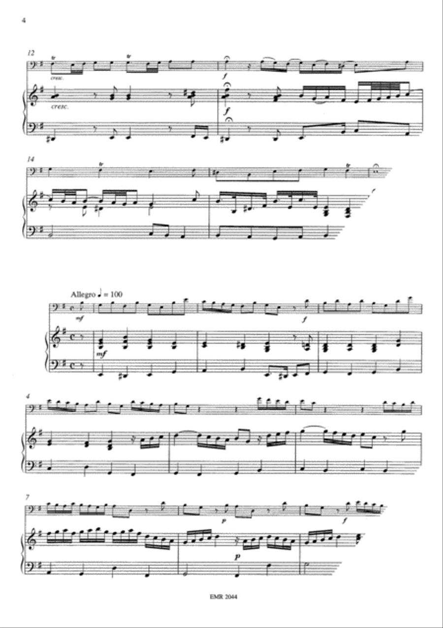Sonata No. 2 in E minor Tuba scores gallery preview page 4