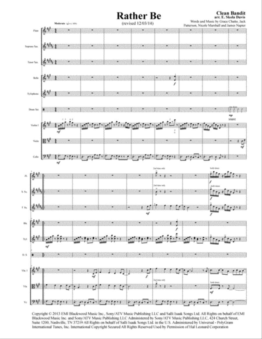 Rather Be Large Ensemble scores gallery preview page 1