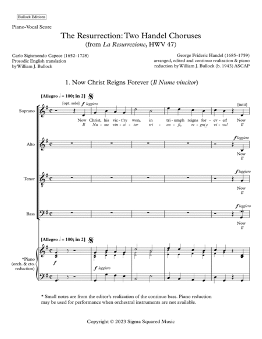 The Resurrection: Two Handel Choruses image number null