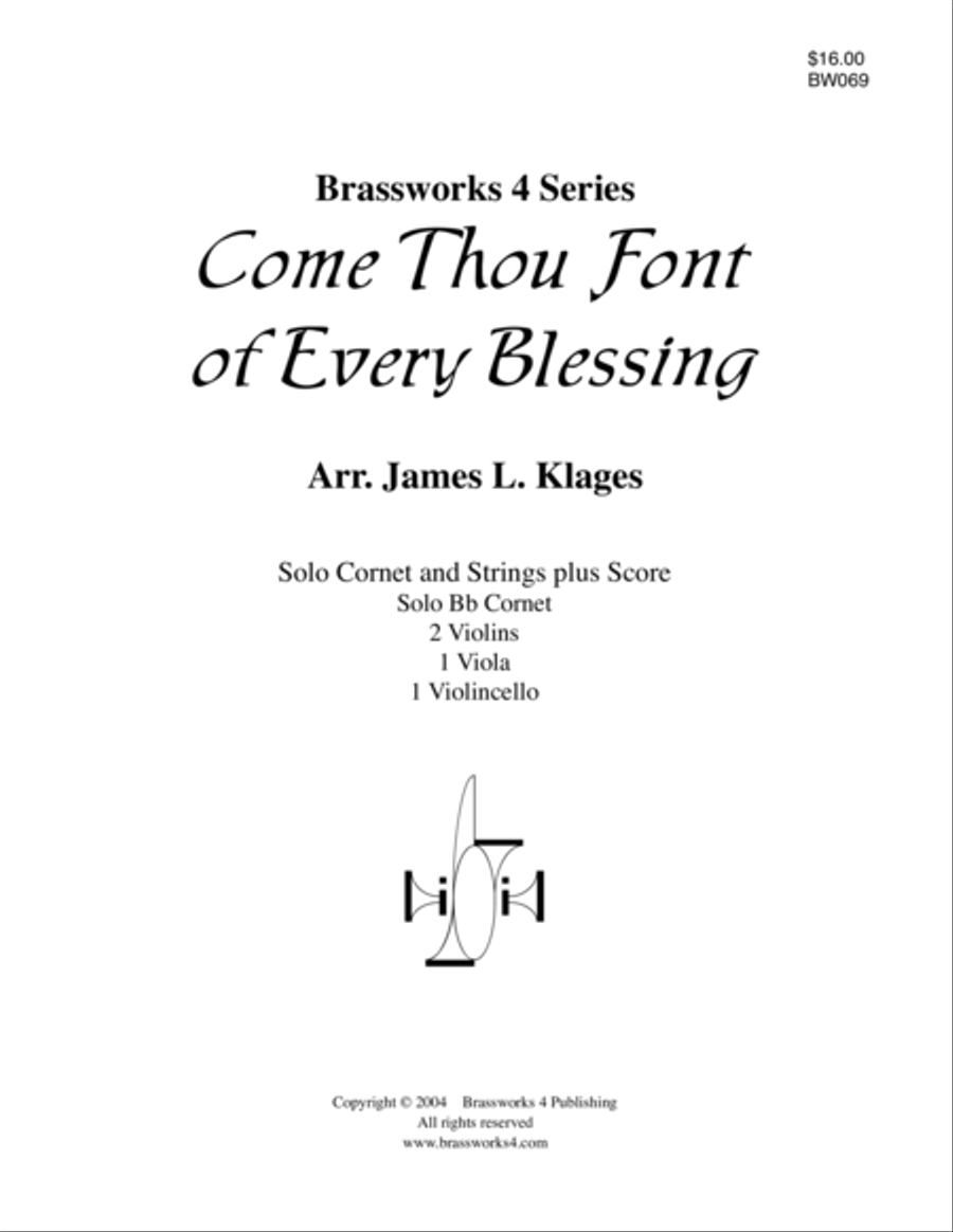 Come Thou Font of Every Blessing Cornet scores gallery preview page 1