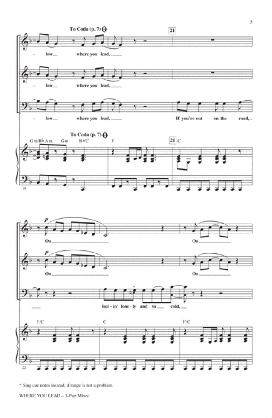 Where You Lead Where You Lead 3-Part scores gallery preview page 3