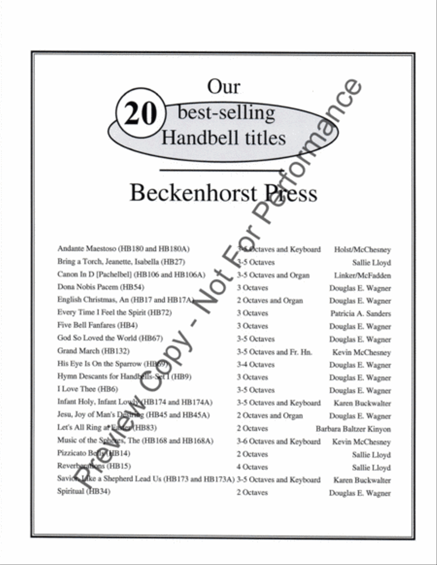 Greensleeves Rhapsody - full score Handbell Choir scores gallery preview page 10