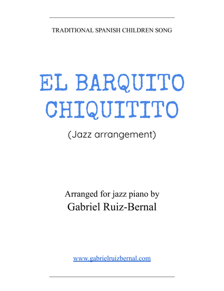 EL BARQUITO CHIQUITITO (arreglo de piano jazz) image number null