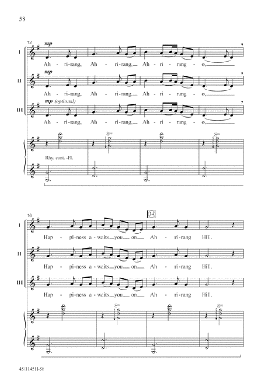 We Sing the World Around 2-Part scores gallery preview page 59