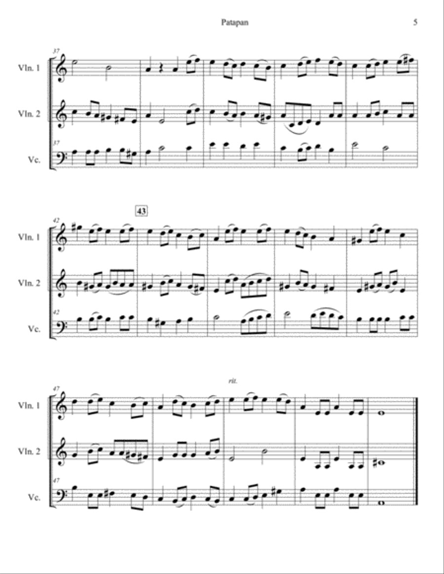 Patapan for String Trio String Trio scores gallery preview page 5