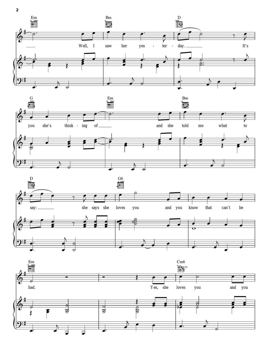 She Loves You She Loves You Acoustic Guitar scores gallery preview page 2