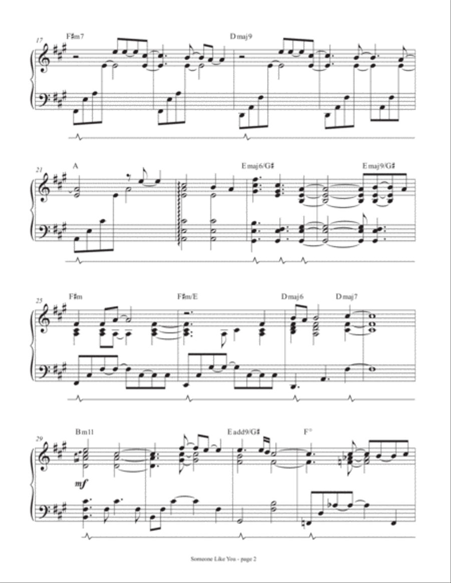 Someone Like You Piano Solo scores gallery preview page 2