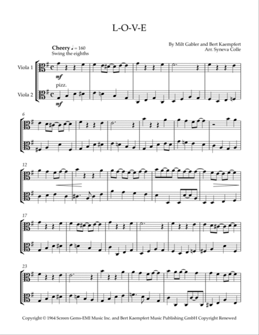 L-o-v-e L-o-v-e String Duet scores gallery preview page 2