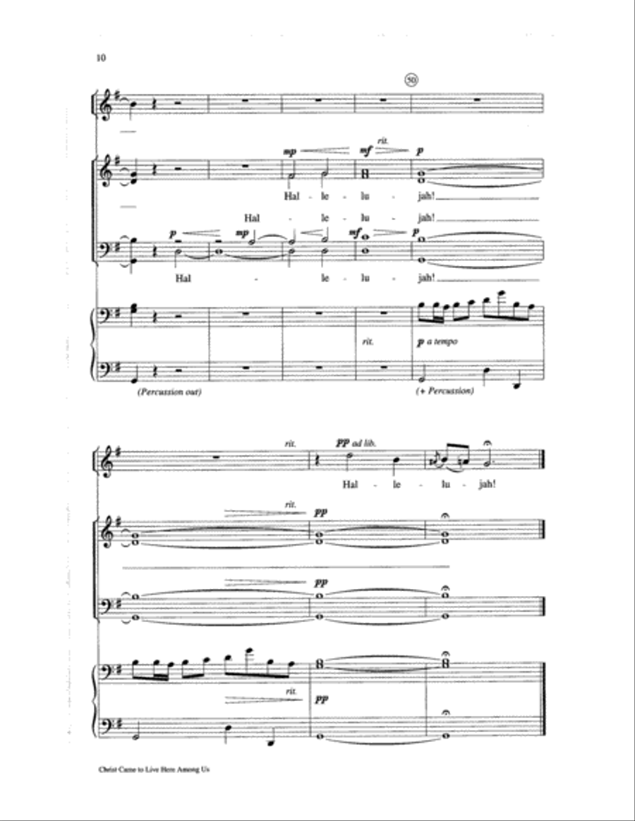Christ Came to Live Here Among Us Choir scores gallery preview page 10