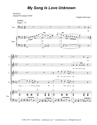 My Song Is Love Unknown (SATB)