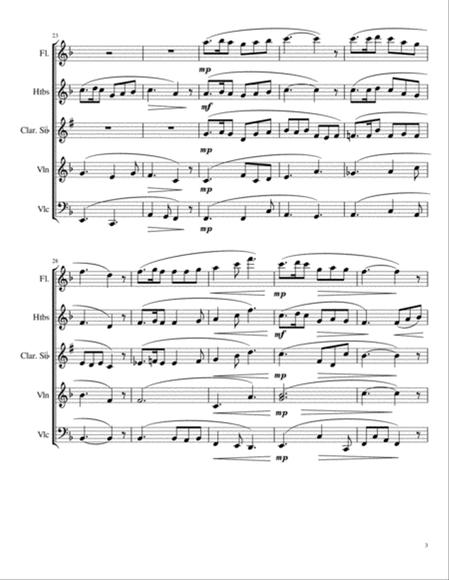 Souvenirs (Quintette, 1st Movement) image number null