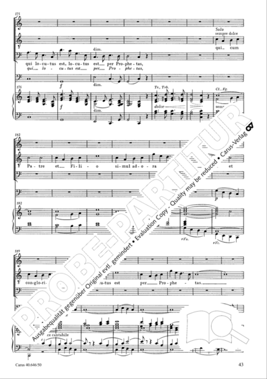 Mass in A major STB scores gallery preview page 45