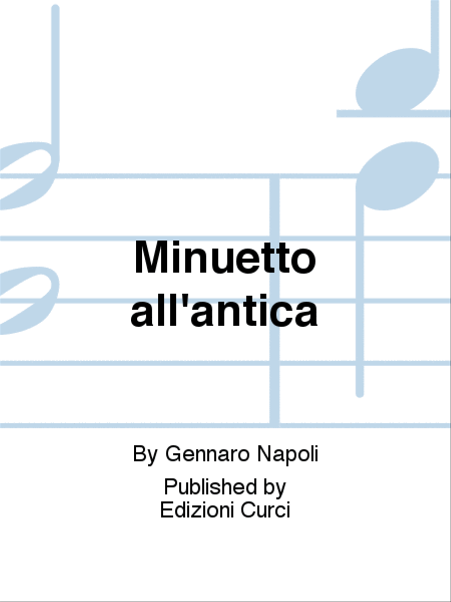 Minuetto all'antica Minuetto all'antica Piano Solo scores gallery preview page 1
