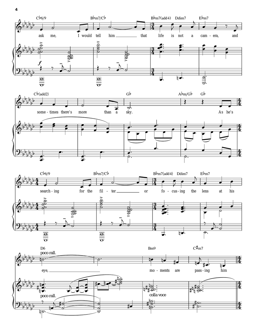 Life Is Not A Camera Piano, Vocal scores gallery preview page 4