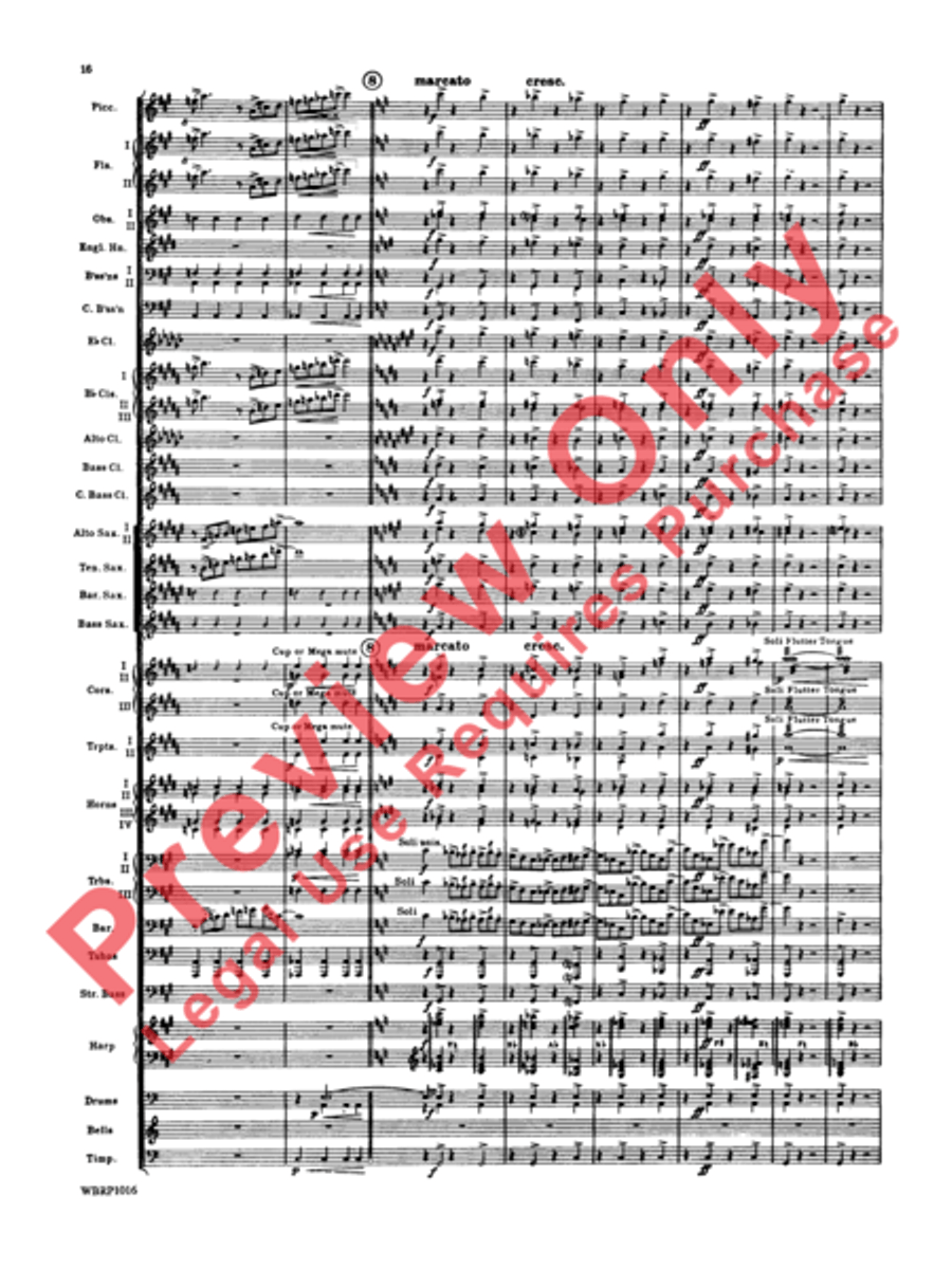 Rhapsody in Blue Concert Band scores gallery preview page 19